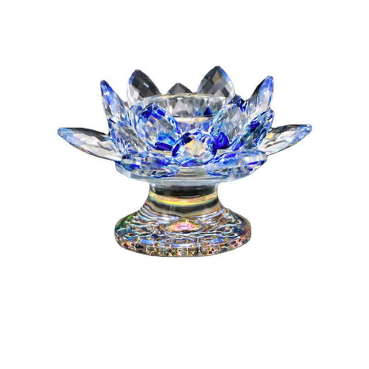 Bougeoir en cristal en forme de fleur de lotus pour la maison ou le bureau