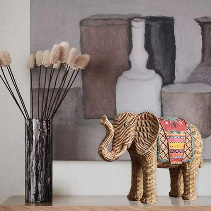 Éléphant en résine Sagesse Richesse Décoration de la maison
