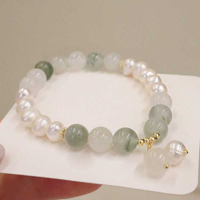 Bracelet de guérison en jade et Buddha Stones
