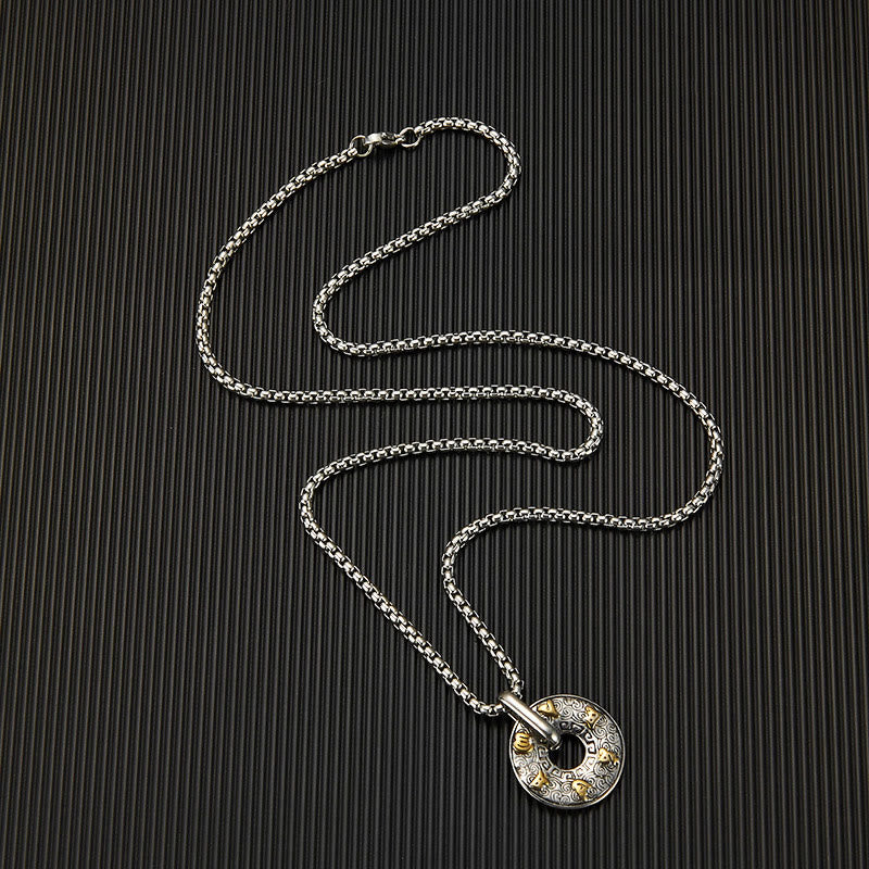 Collier pendentif tibétain en Buddha Stones Om Mani Padme Hum avec boucle de paix et créativité - image 6