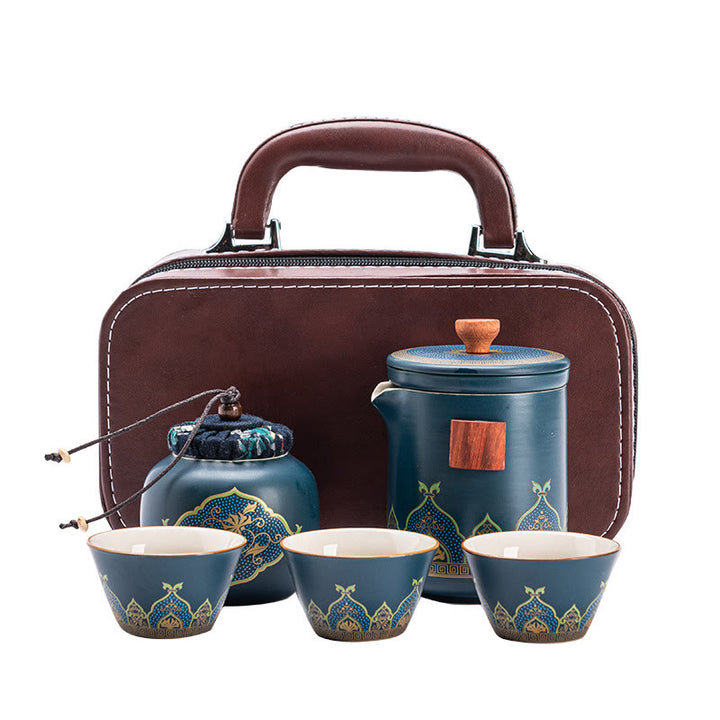 Théière chinoise Gongfu en céramique avec Buddha Stones