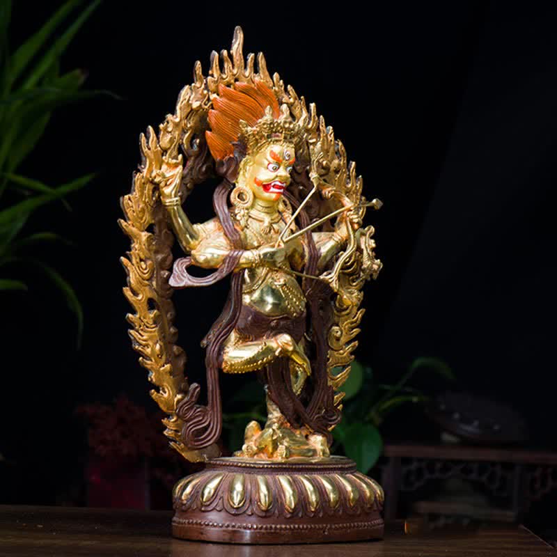 Figurine de Bouddha Kurukulla Sérénité Statue en cuivre Décoration de la maison