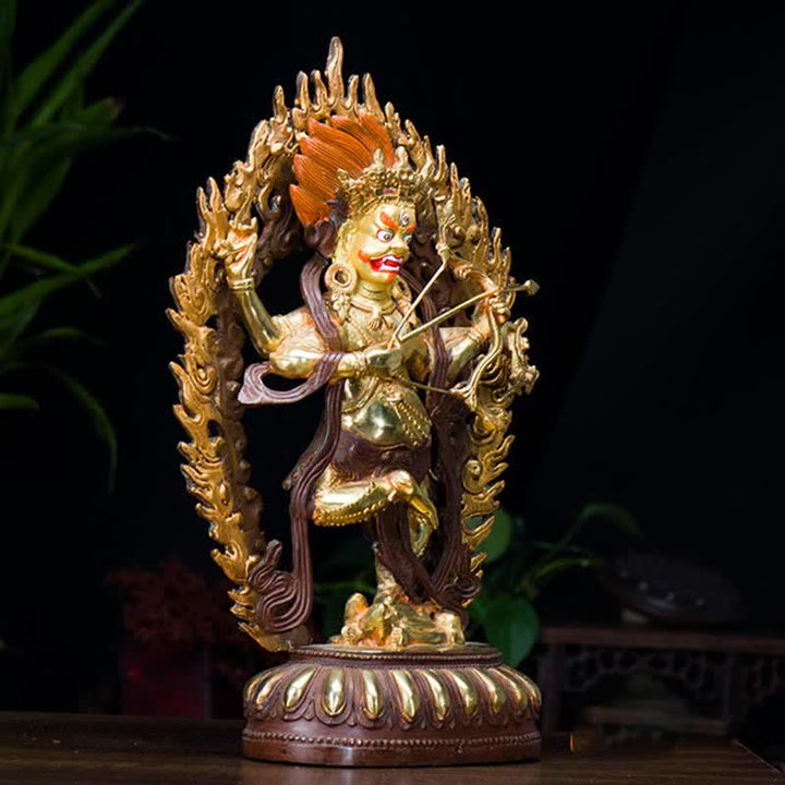 Figurine de Bouddha Kurukulla Sérénité Statue en cuivre Décoration de la maison