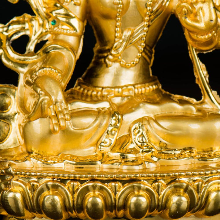 Statue de protection de l'espoir Bodhisattva Tara blanche plaquée or Décoration - image 10