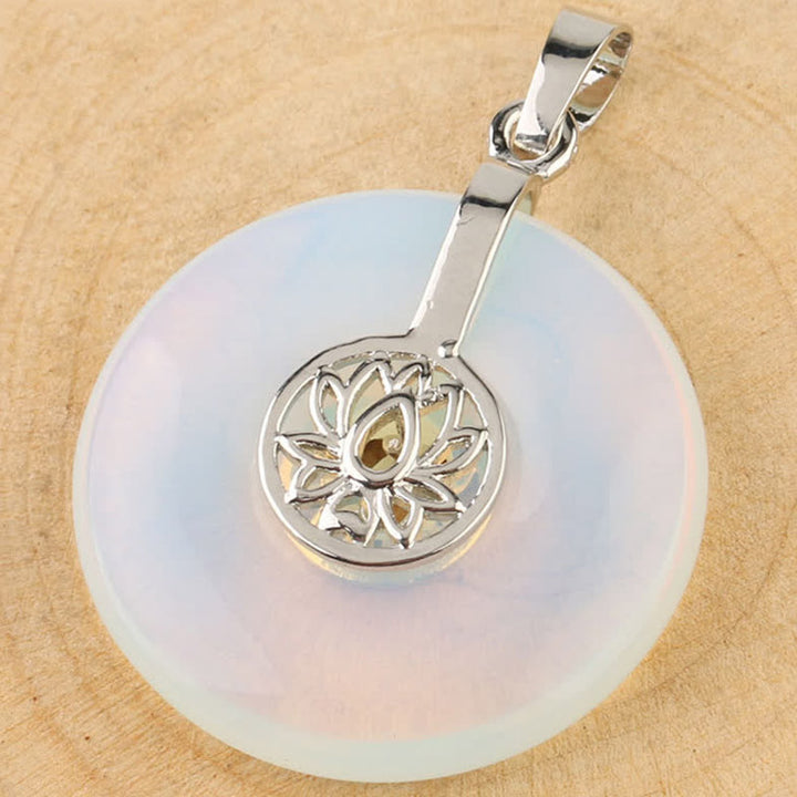 Collier pendentif de guérison en cristal rose avec Buddha Stones et améthyste