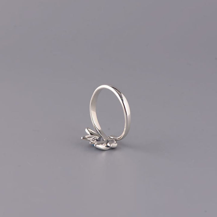 Bague ajustable en argent sterling 925 Buddha Stones et fleur de lotus - image 5