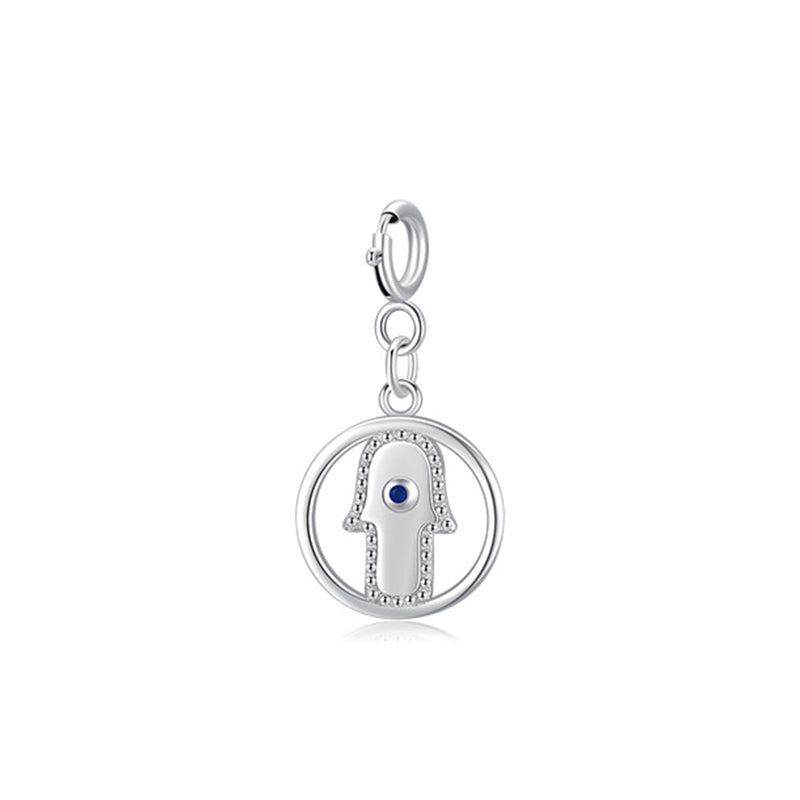Collier pendentif en argent sterling 925 avec symbole Hamsa et mauvais œil pour la prospérité et la chance - HAMSA (Pendentif uniquement) - image 8