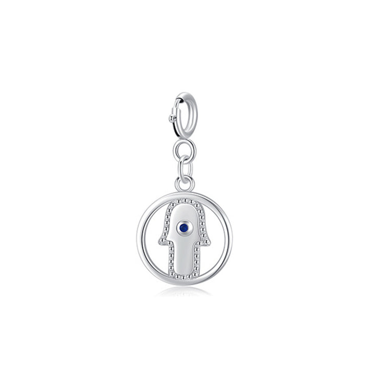 Collier pendentif en argent sterling 925 avec symbole Hamsa et mauvais œil pour la prospérité et la chance - HAMSA (Pendentif uniquement) - image 8