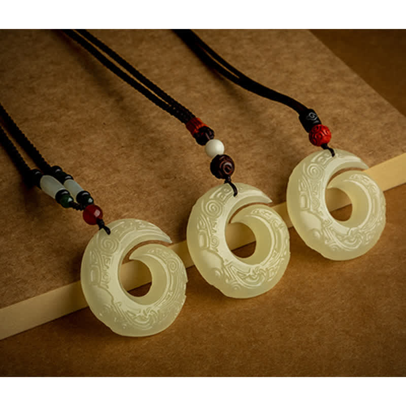 Collier pendentif porte-bonheur en jade , Buddha Stones, boucle de paix, petite feuille, bois de santal rouge, cinabre, agate