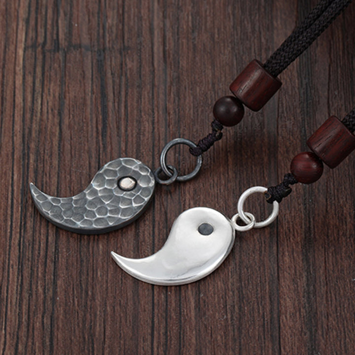 Collier pendentif en argent sterling 990 avec Buddha Stones et harmonie Yin Yang - image 2