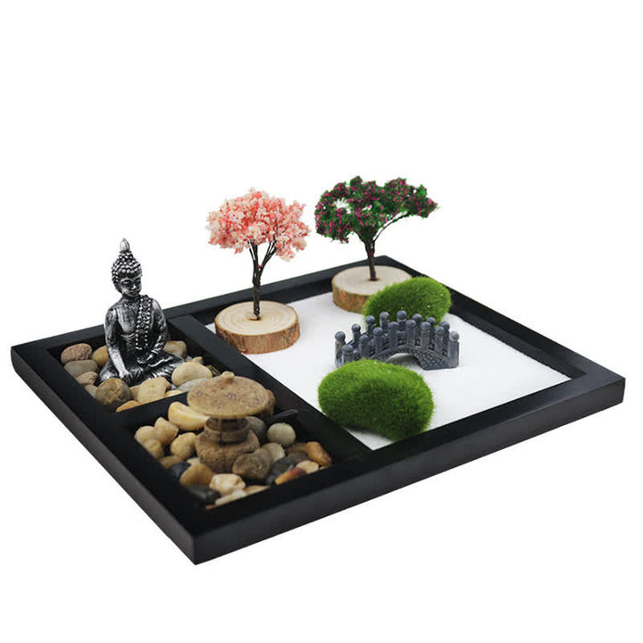 Buddha Stones Symbole de Bouddha Arbre Paysage Méditation Calme Jardin Zen Décoration - image 1