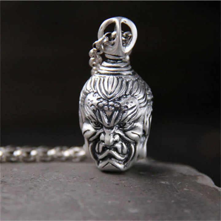 Collier pendentif Bouddha Démon Sérénité en argent sterling 999 de Buddha Stones - image 4