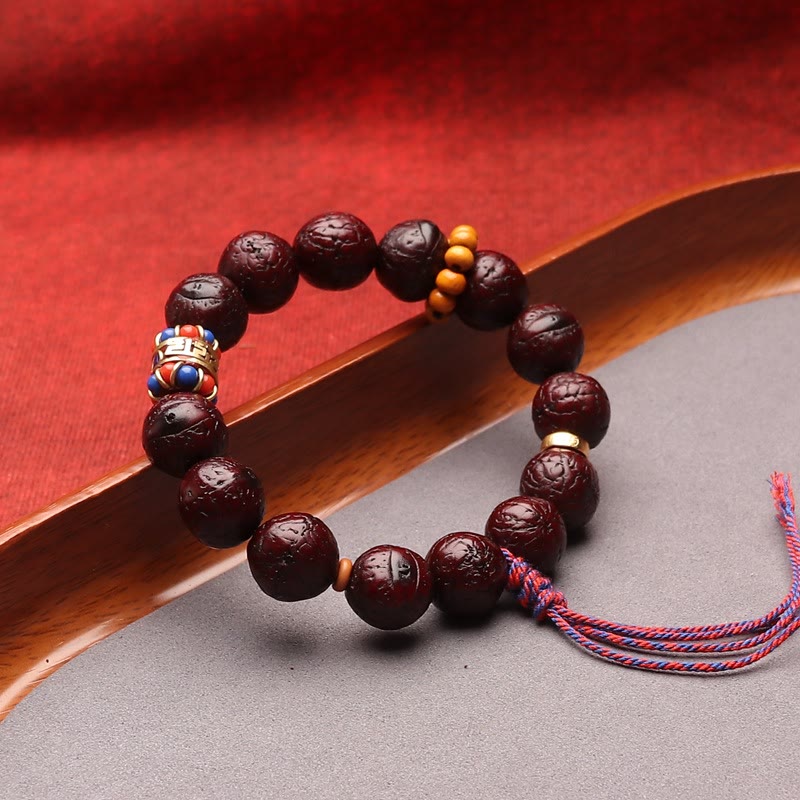 Bracelet à pampilles en perles de rocaille Bodhi avec Buddha Stones et paix et calme
