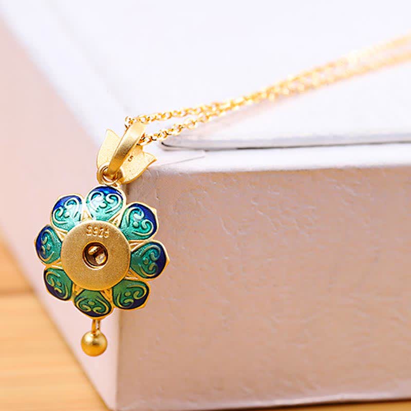 Collier pendentif en argent sterling 925 avec roue de prière en agate rouge du Tibet - image 5