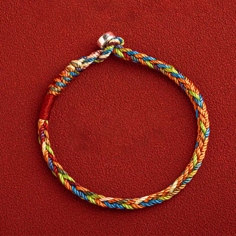 Bracelet porte-bonheur multicolore Buddha Stones « Que vous soyez en bonne santé et heureux »