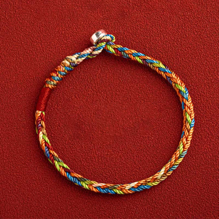 Bracelet porte-bonheur multicolore Buddha Stones « Que vous soyez en bonne santé et heureux »