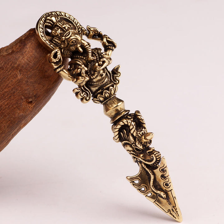 Collier pendentif tibétain Ganesh Ganpati éléphant dieu de la richesse Dorje Vajra pouvoir spirituel - image 12