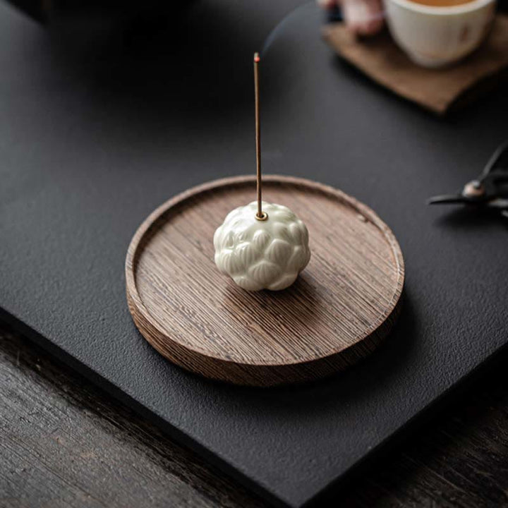 Brûleur d'encens en céramique en forme de mini Buddha Stones