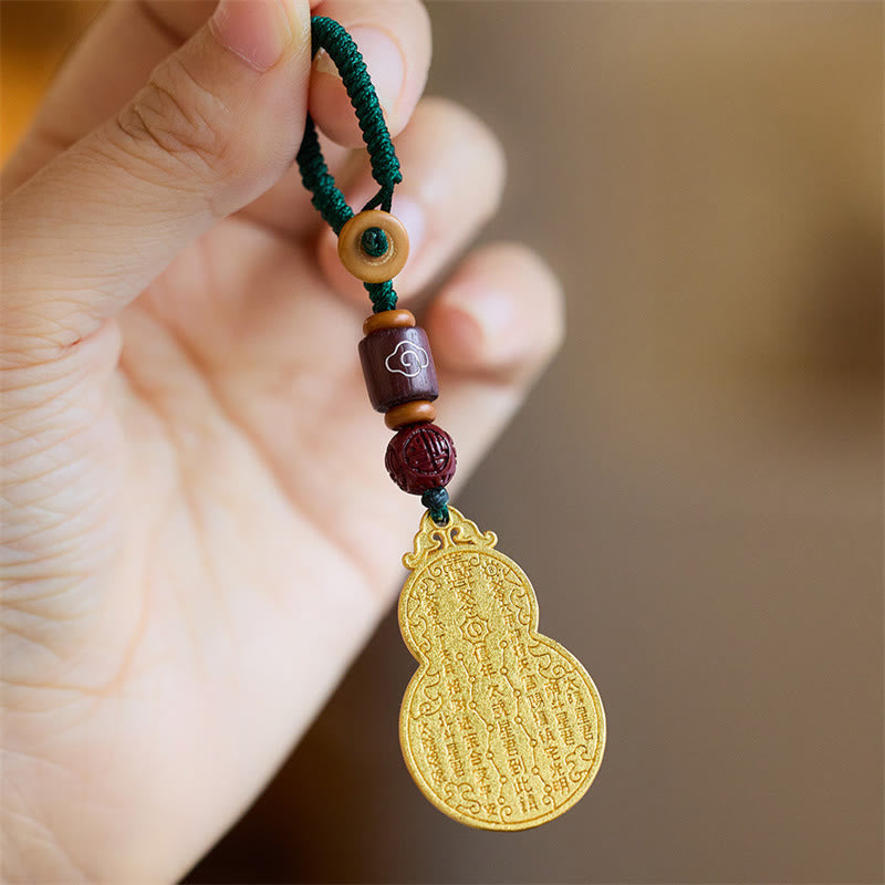 Buddha Stones Wu Lou Gourd Fu Caractère Tai Sui Amulette Fortune Téléphone Suspendu Décoration Porte-clés