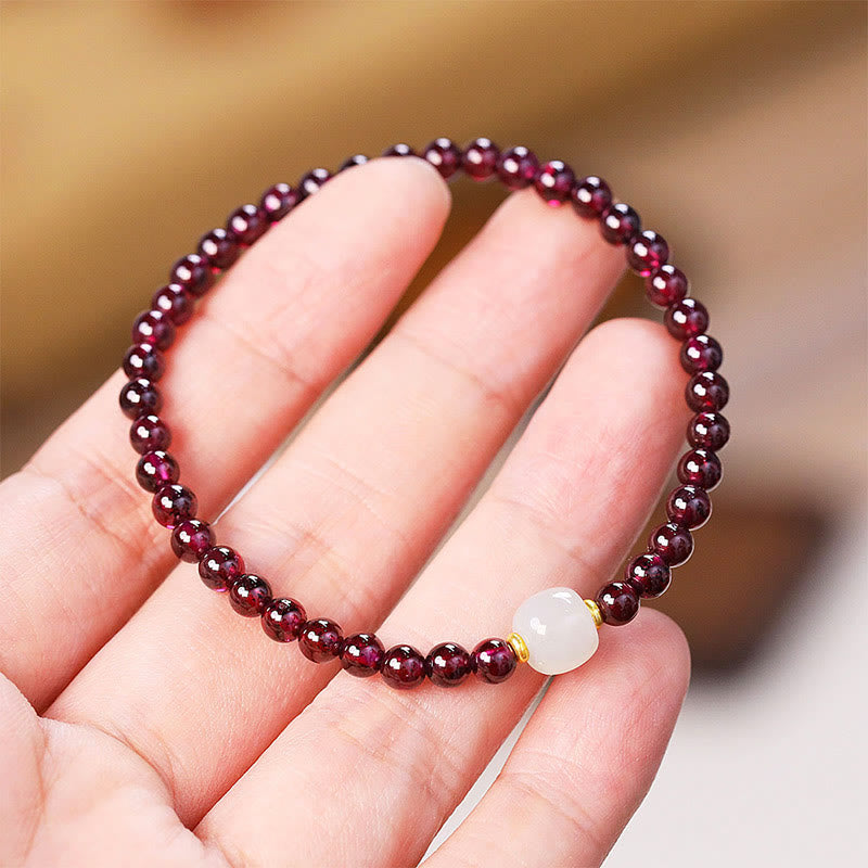 Bracelet de purification en perles de jade et grenat naturel Buddha Stones