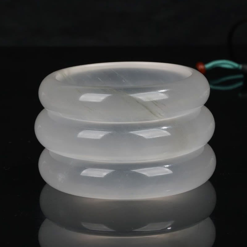 Bracelet porte-bonheur en jade doré translucide naturel avec Buddha Stones - image 11