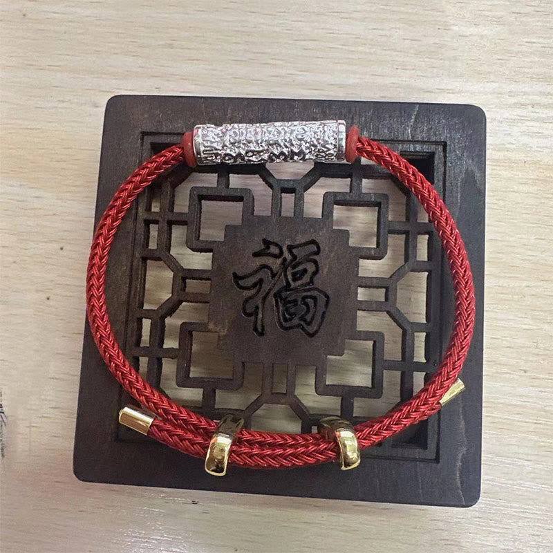 Bracelet tressé en corde Tai Sui fait main avec Buddha Stones et force de protection