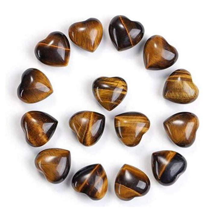 Décoration d'amour en pierre d'améthyste naturelle œil de tigre - Œil de tigre*15 pièces - image 11