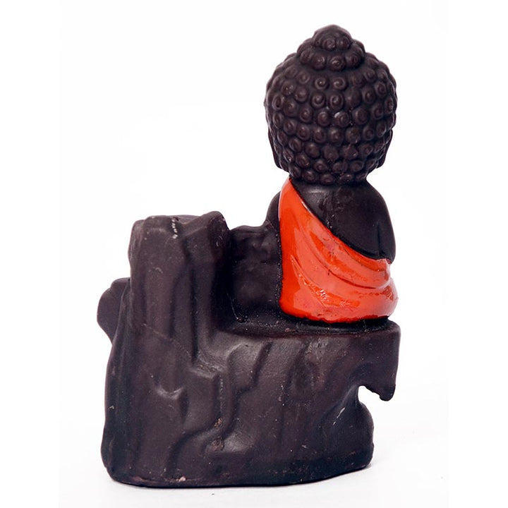 Fontaine à fumée à refoulement en Buddha Stones Brûleur d'encens en céramique Décoration de bénédiction