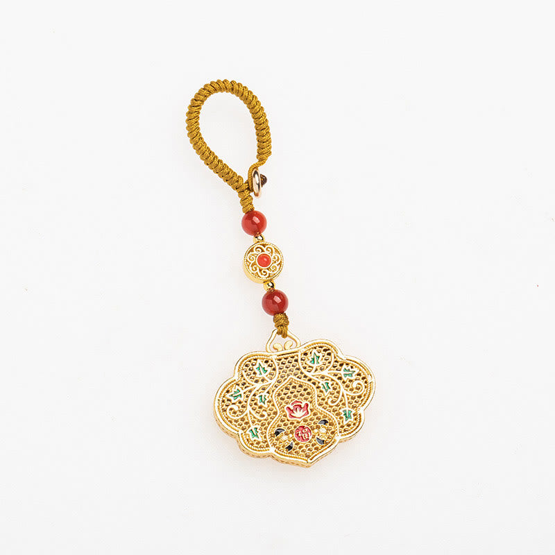 Porte-clés Buddha Stones Lock of Good Wishes Fu Character Lucky Blessing