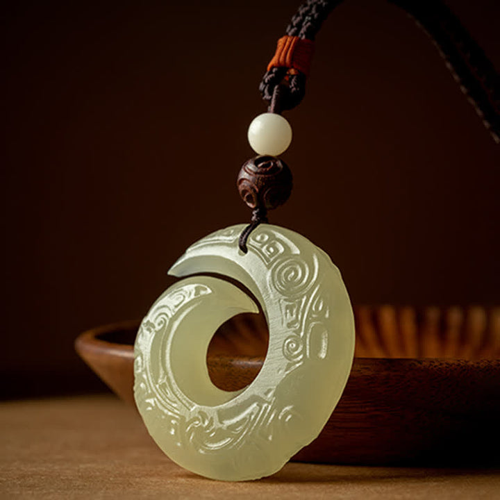 Collier pendentif porte-bonheur en jade , Buddha Stones, boucle de paix, petite feuille, bois de santal rouge, cinabre, agate