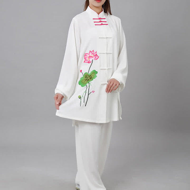 Ensemble de vêtements pour femmes Buddha Stones, fleur de lotus, motif feuille, Tai Chi, méditation, prière, pratique spirituelle zen - image 14