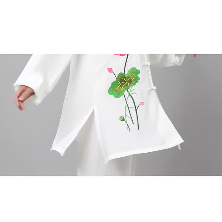 Ensemble de vêtements pour femmes Buddha Stones, fleur de lotus, motif feuille, Tai Chi, méditation, prière, pratique spirituelle zen - image 18