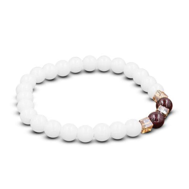 Bracelet de protection en jade blanc naturel Buddha Stones