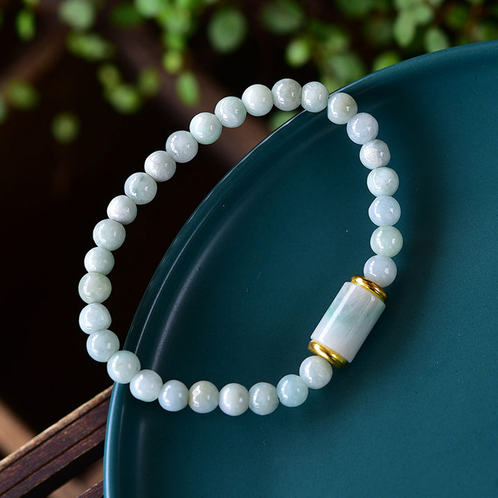 Bracelet de prospérité et de chance en jade naturel Buddha Stones