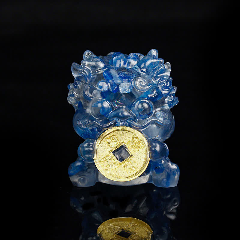 Buddha Stones faites à la main, jolie pièce d'or PiXiu, cristal Fengshui, énergie, richesse, fortune, décoration de la maison