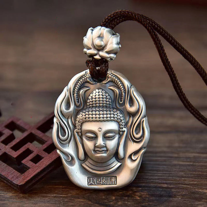 Buddha Stones Bouddha du zodiaque chinois Om Mani Padme Hum Lotus Compassion - Chèvre/Singe-Tathagata - image 1