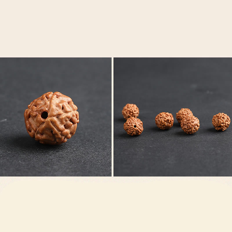 Bracelet porte-bonheur en cuivre Buddha Stones tibétaines Rudraksha Bodhi Seed PiXiu