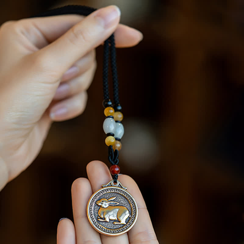 Collier avec pendentif et 12 bénédictions du zodiaque chinois - image 3