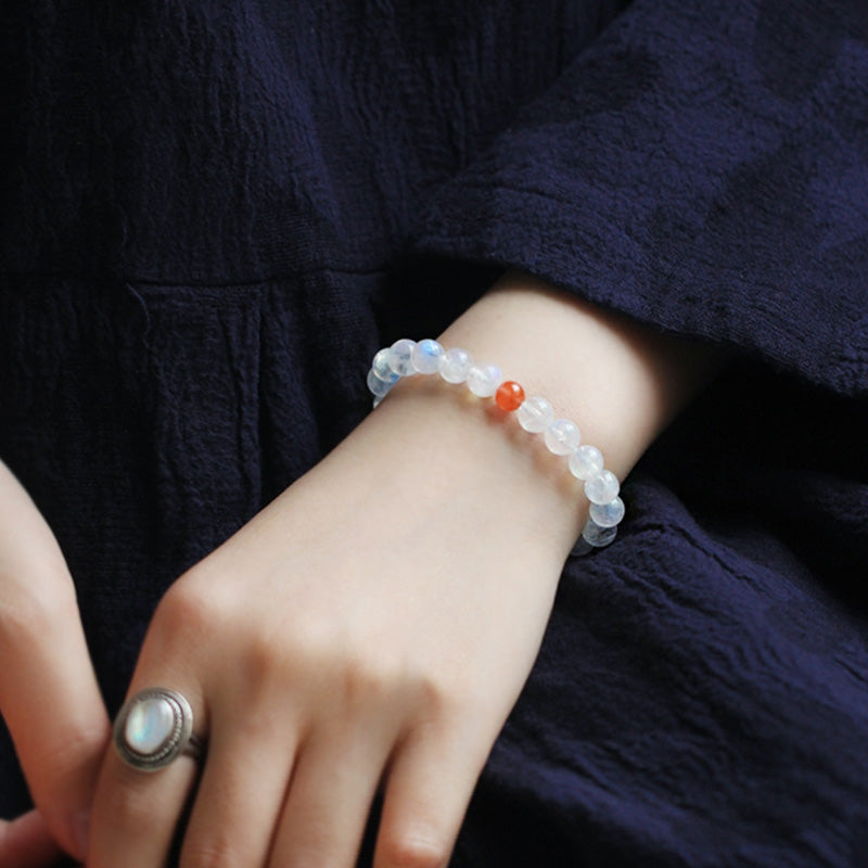 Bracelet de guérison positive et apaisante en pierre de lune
