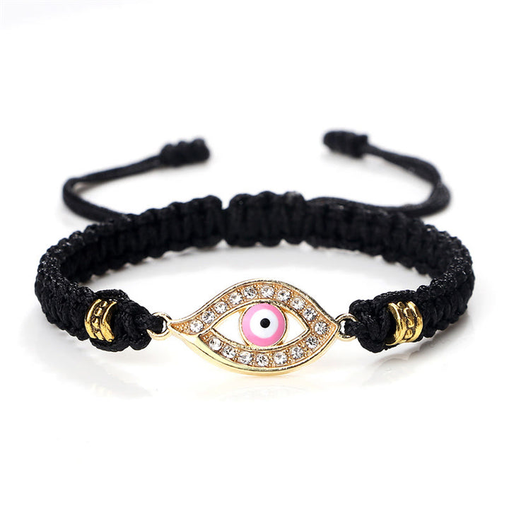Bracelet en corde avec Buddha Stones pour éloigner le mauvais œil et les mauvais esprits