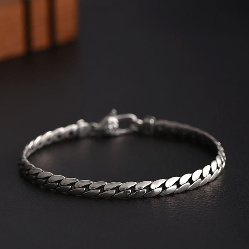 Buddha Stones Collier et bracelet en cuivre punk avec double dorje vajra strength