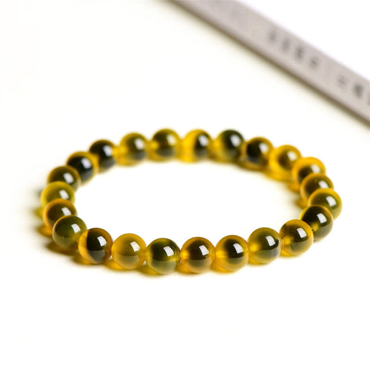 Bracelet de perles en agate naturelle colorée de Buddha Stones Harmony Strength