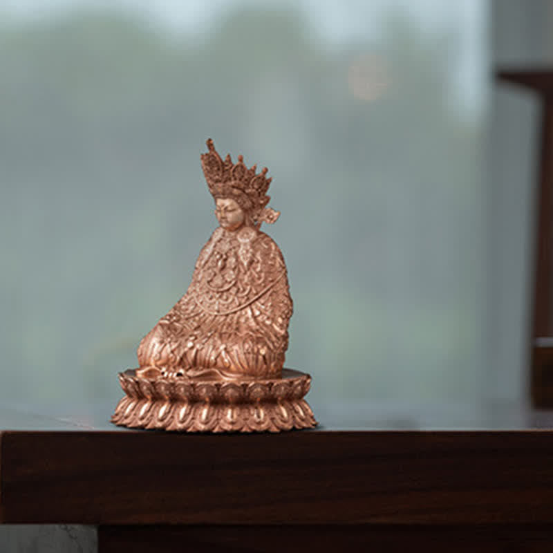 Statue de Bouddha Shakyamuni en cuivre fait à la main avec compassion