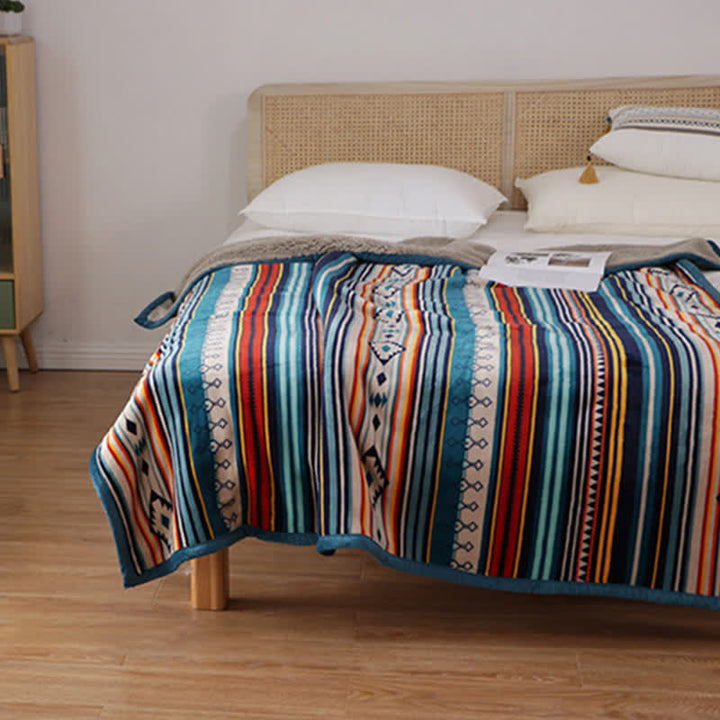 Couverture de lit douce et chaude à motifs géométriques de Buddha Stones - image 15