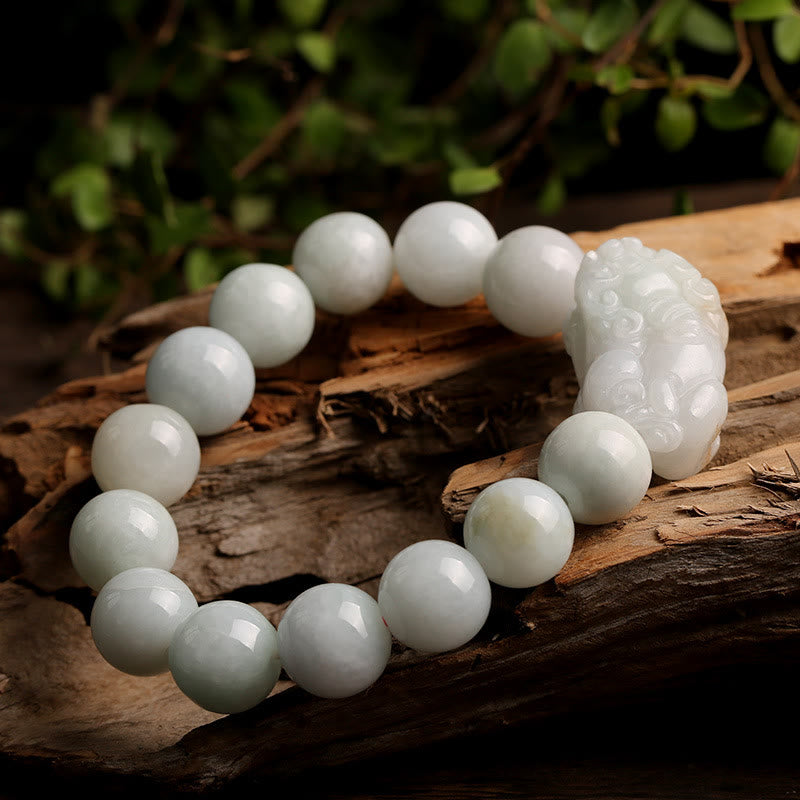 Bracelet porte-bonheur en jade PiXiu Buddha Stones Fengshui et richesse