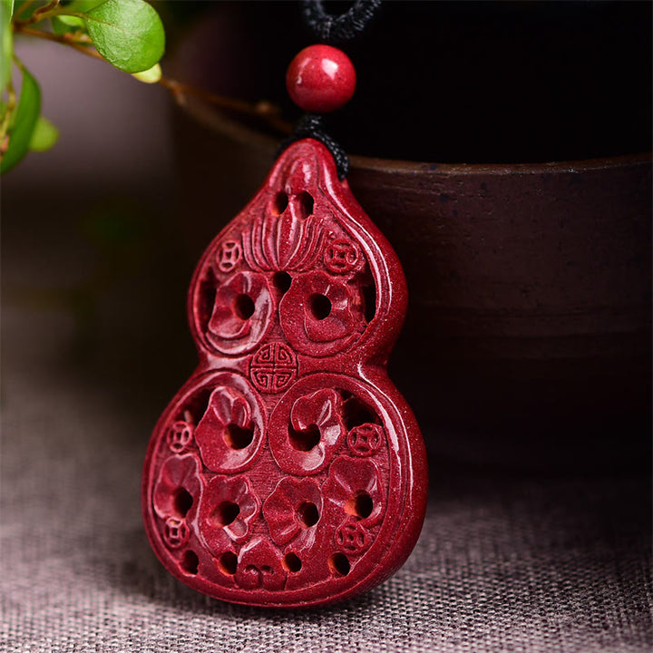 Collier pendentif en Buddha Stones rieur Yin Yang zodiaque chinois gourde cinabre naturel bénédiction - image 23