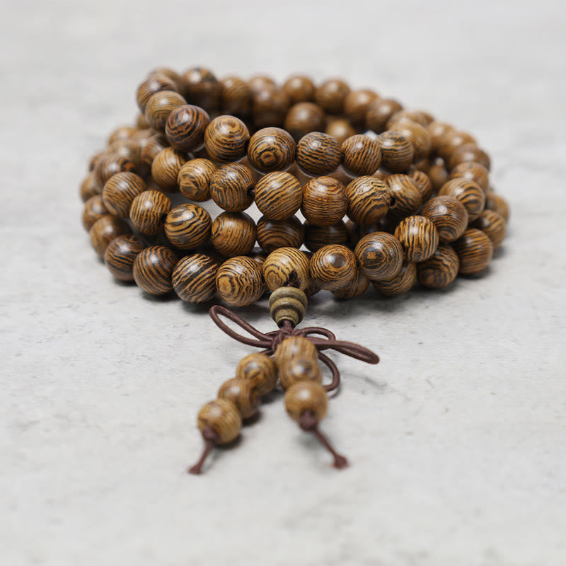 Bracelet Mala 108 Buddha Stones Prière Méditation Bois de Santal Élastique - image 16