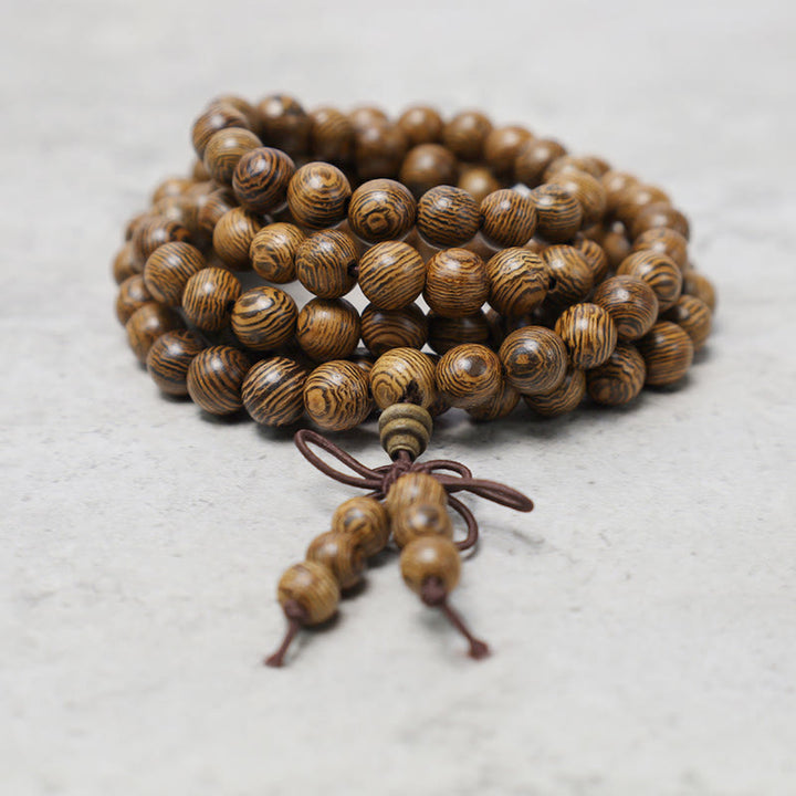 Bracelet Mala 108 Buddha Stones Prière Méditation Bois de Santal Élastique - image 16