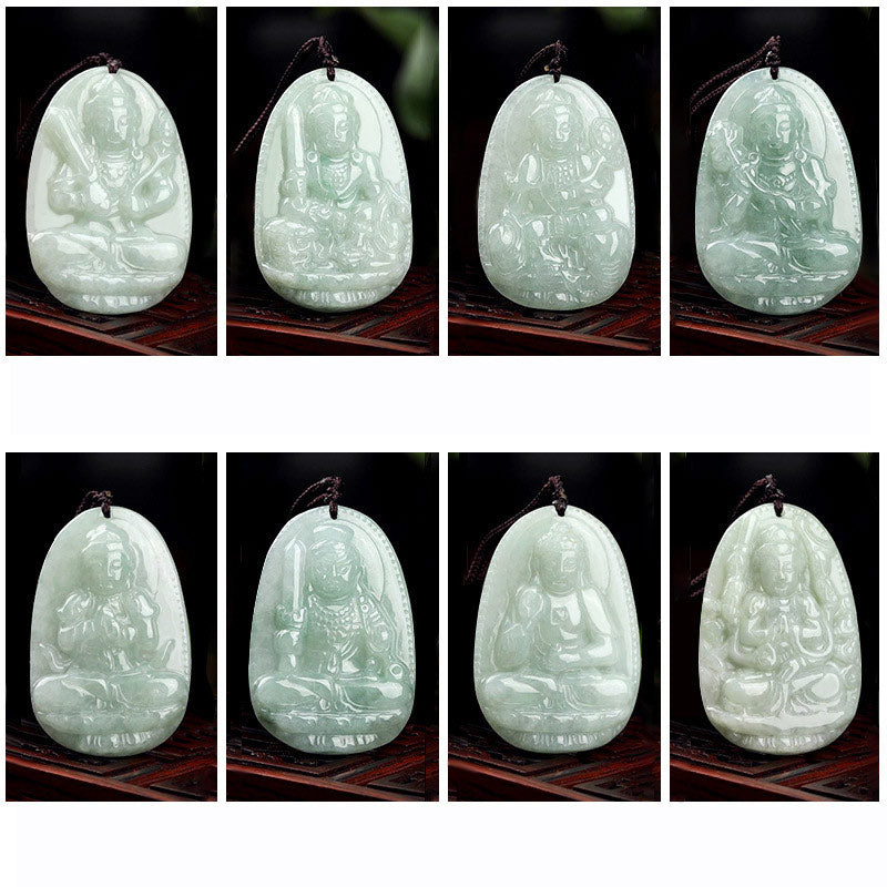 Collier pendentif en jade avec Buddha Stones et zodiaque chinois - image 21