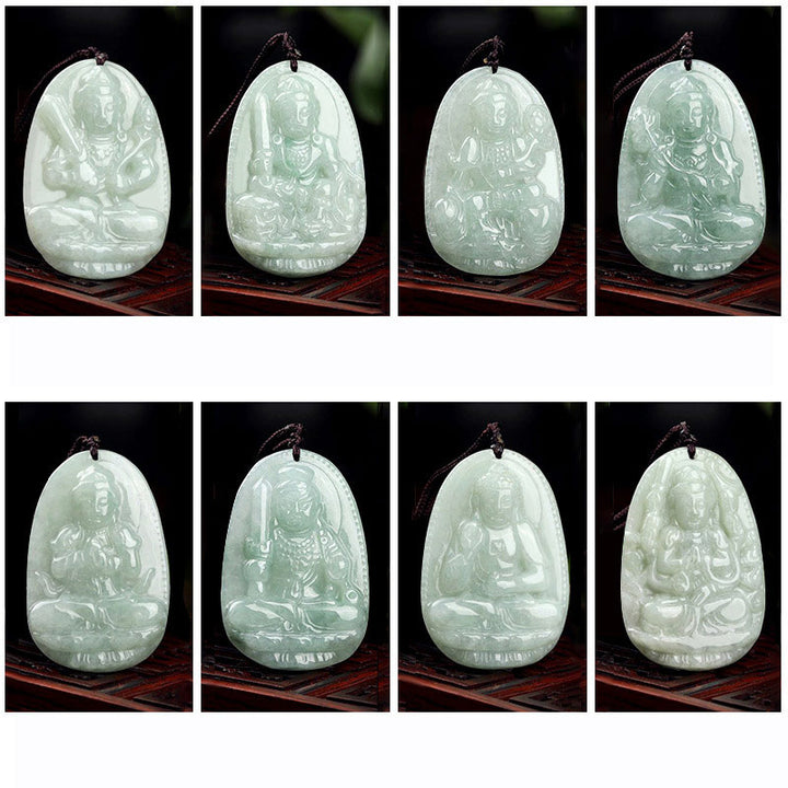 Collier pendentif en jade avec Buddha Stones et zodiaque chinois - image 21